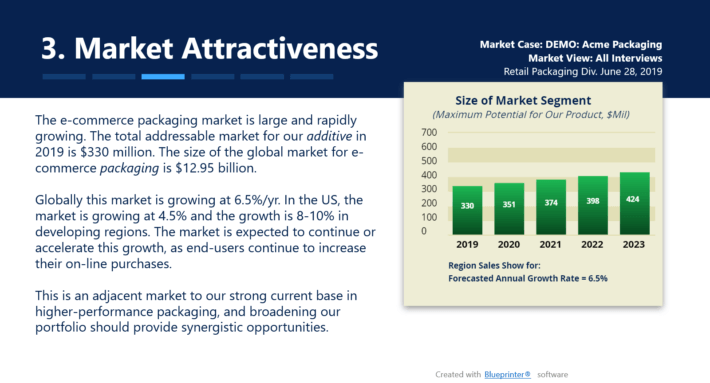 Sample of Part 3 in a B2B Business Case