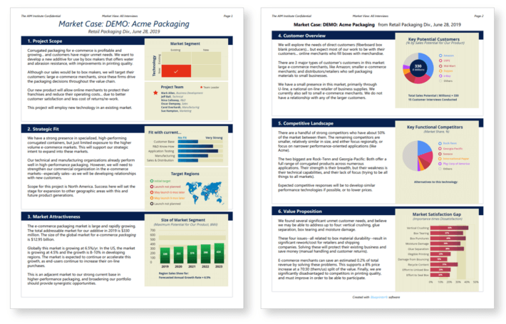 Sample of a B2B Market Case