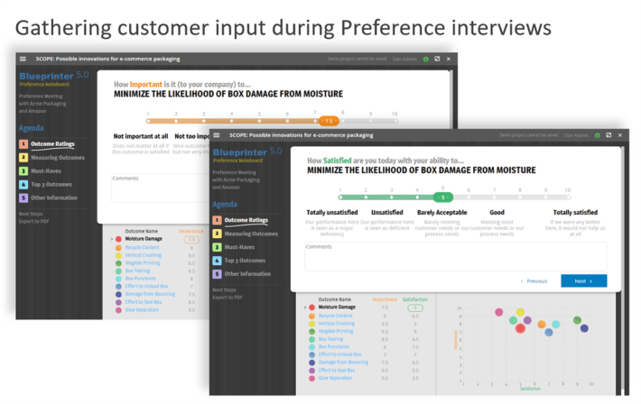 Use Preference interviews for quantitative customer insight