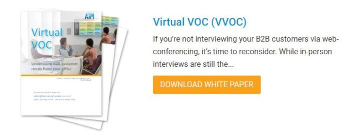 Voice of the Customer Tools - when executed virtually