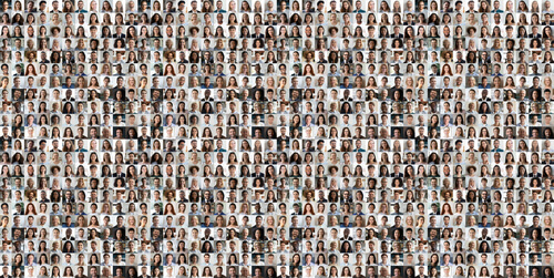 Hundreds,Of,Multiracial,People,Crowd,Portraits,Headshots,Collection,,Collage,Mosaic.